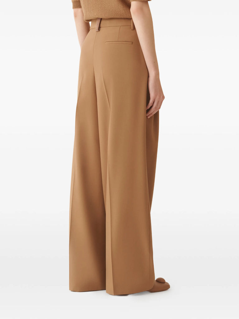 pleated wide trousers