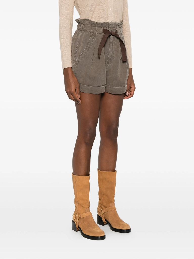 Nirma drawstring pleated shorts