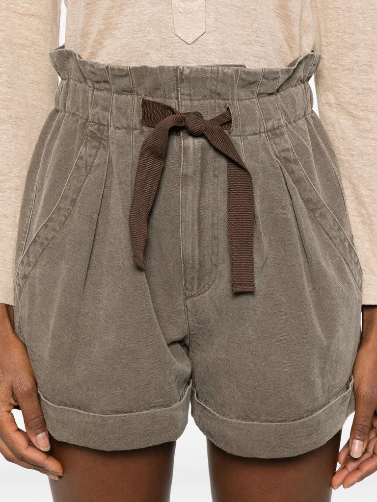 Nirma drawstring pleated shorts