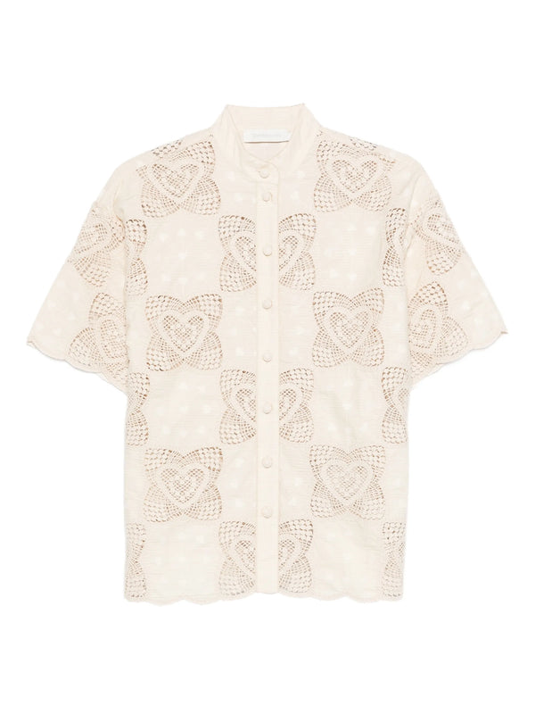 Wanderlust scalloped shirt