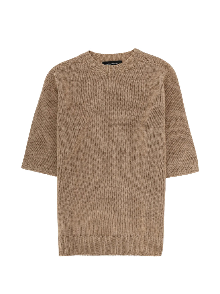 short-sleeve knit top