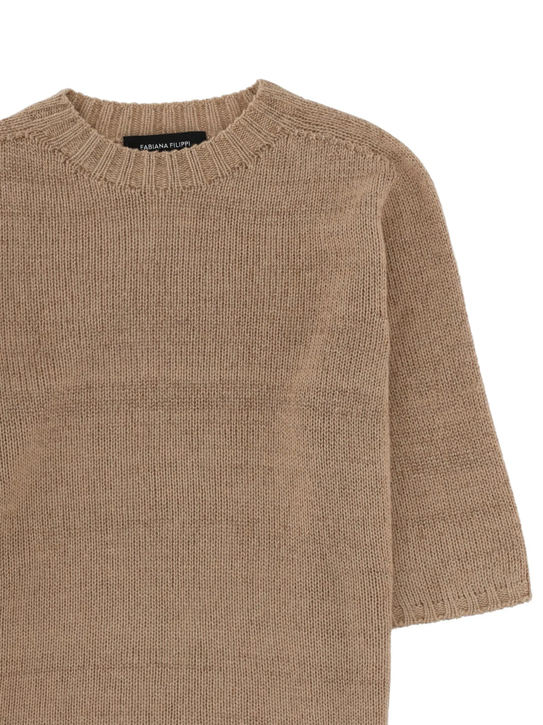 short-sleeve knit top