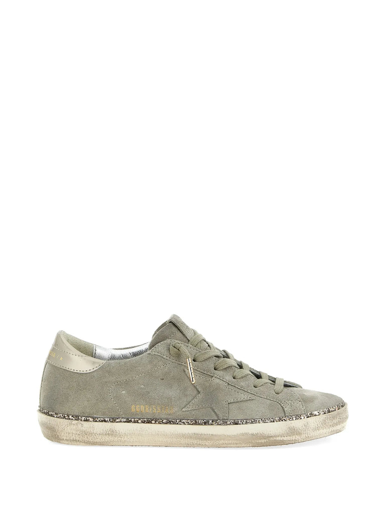 Super-Star glitter-star leather sneakers