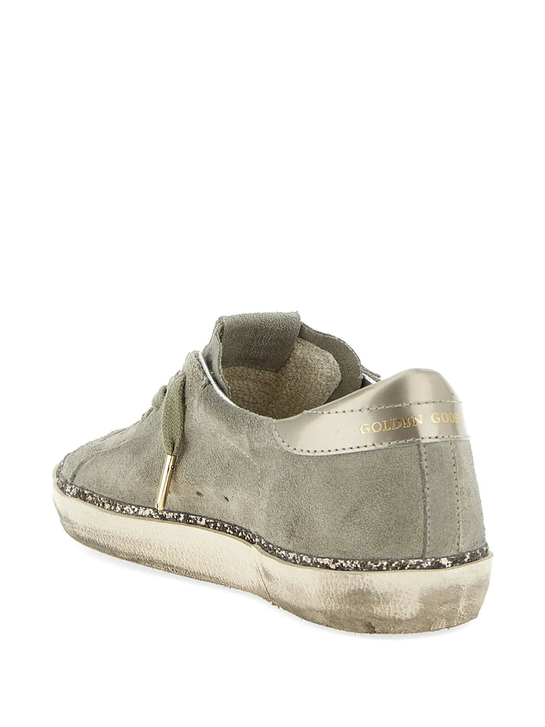 Super-Star glitter-star leather sneakers