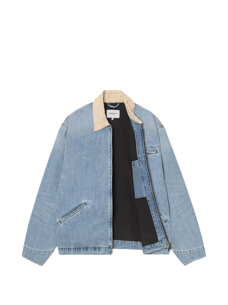 zipped chest-pocket denim jacket