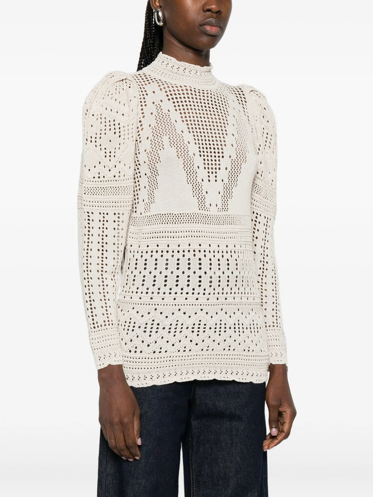 Dahara openwork blouse