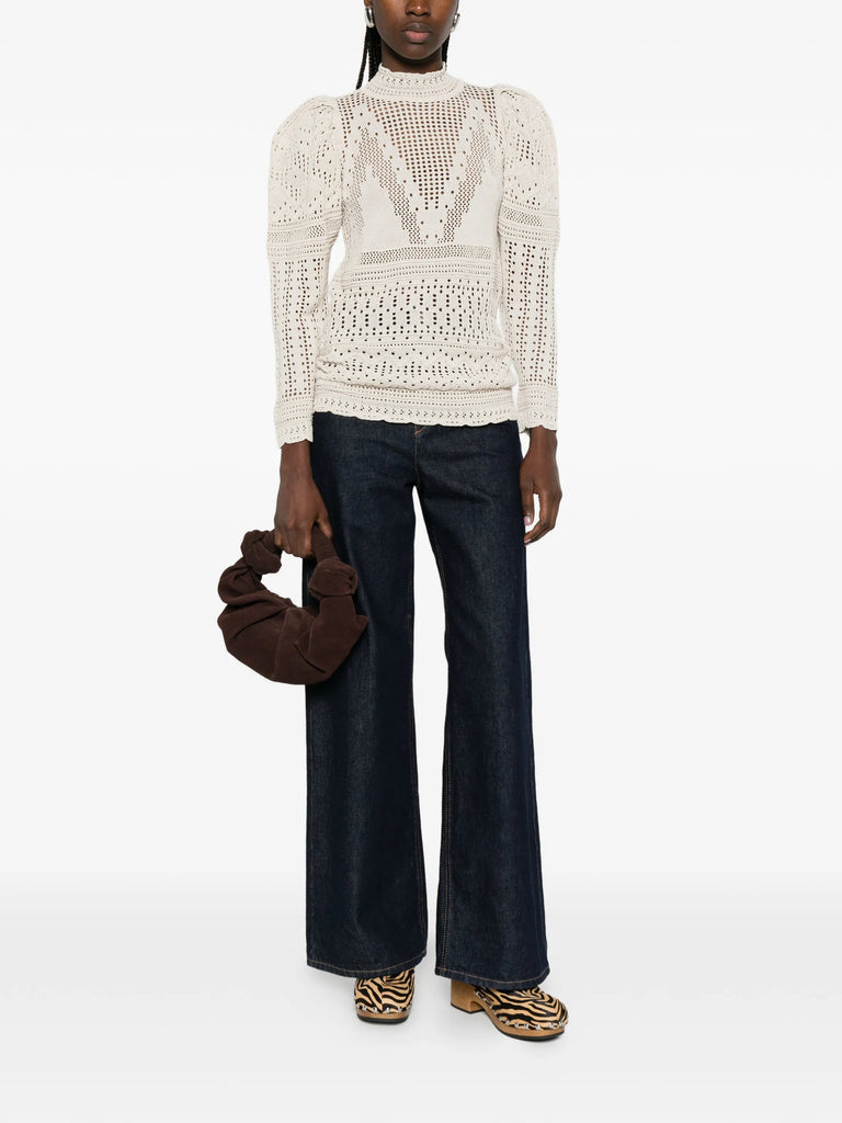 Dahara openwork blouse