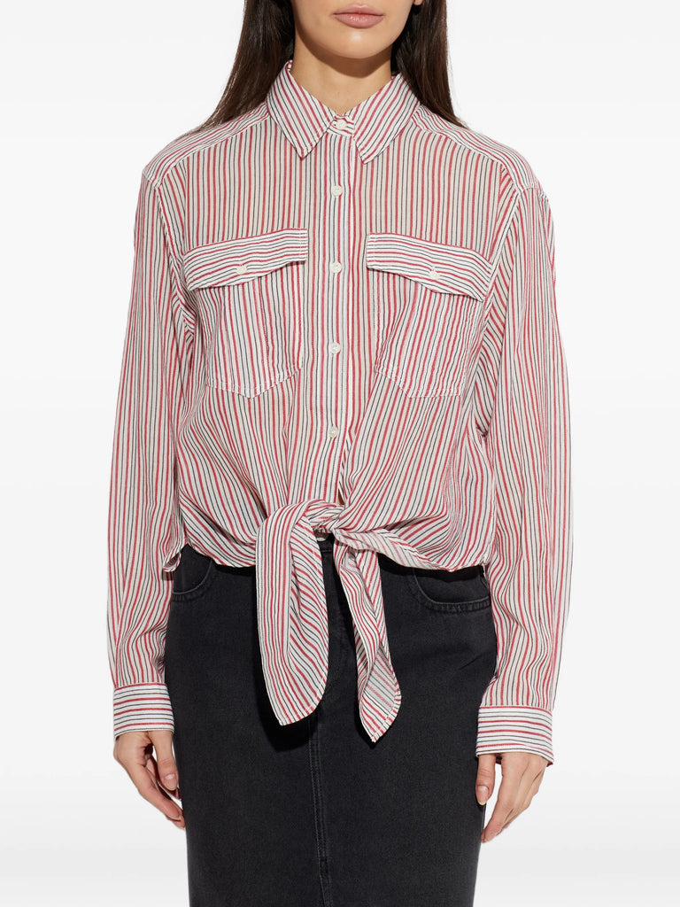 striped pocket shirt