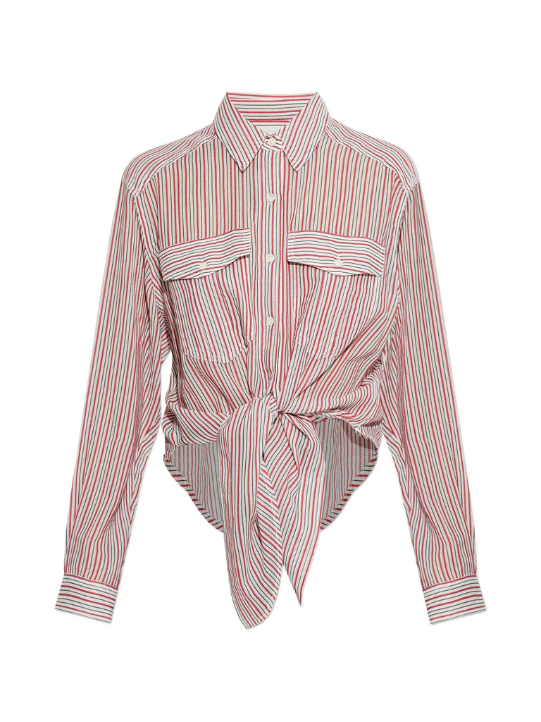 striped pocket shirt