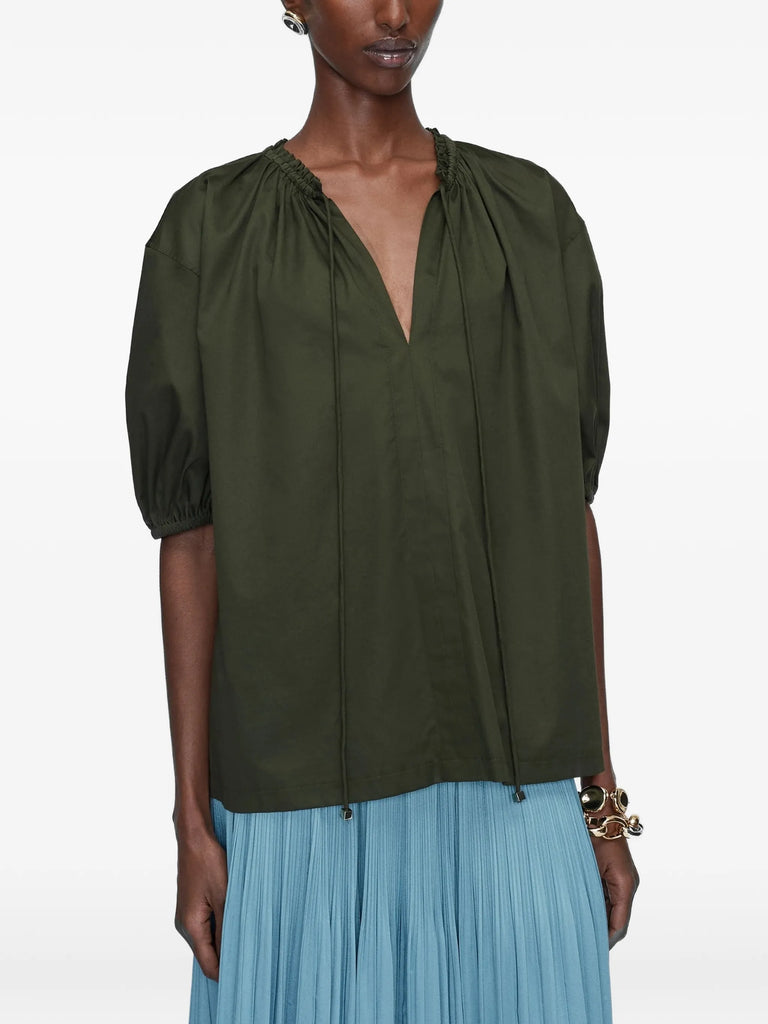 Nador ruffled V-neck top