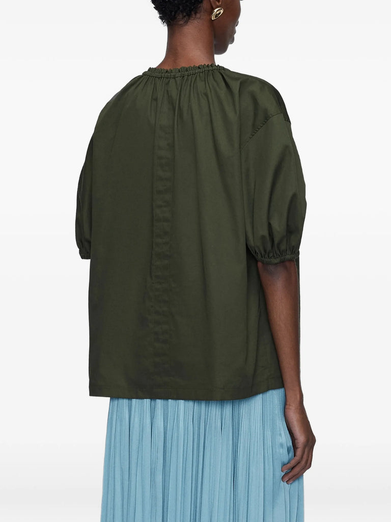 Nador ruffled V-neck top
