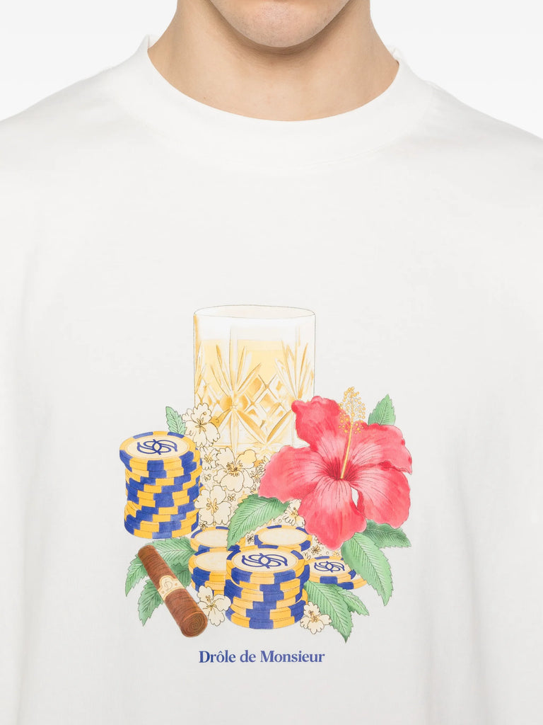 Hibiscus Club floral-print T-shirt