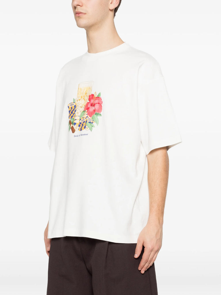 Hibiscus Club floral-print T-shirt