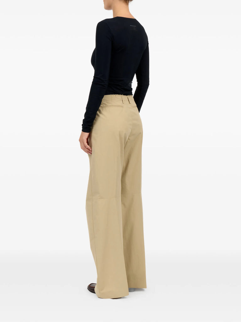 belt loops wide tailored trousers