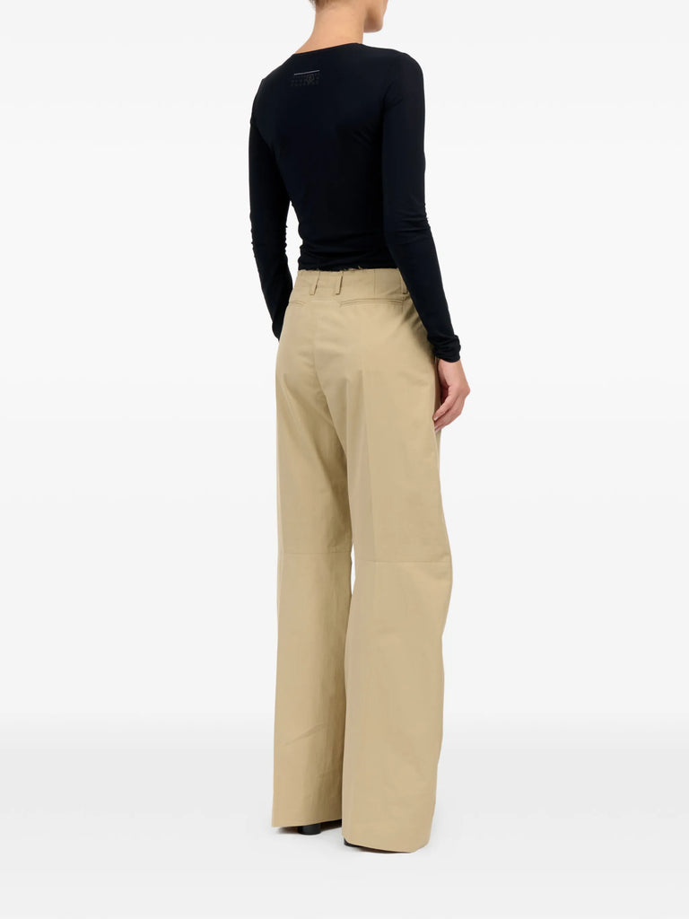 belt loops wide tailored trousers