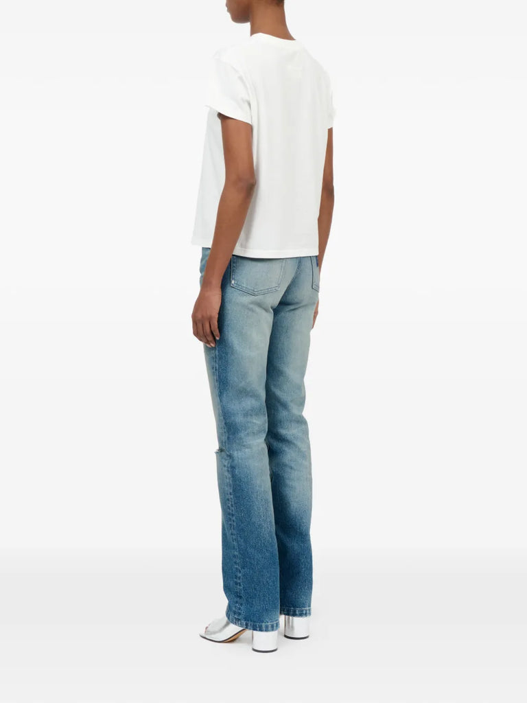 crew-neck printed T-shirt