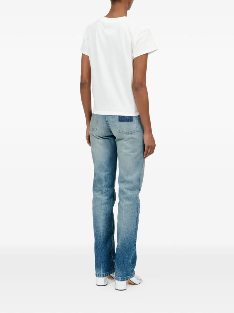 crew-neck printed T-shirt