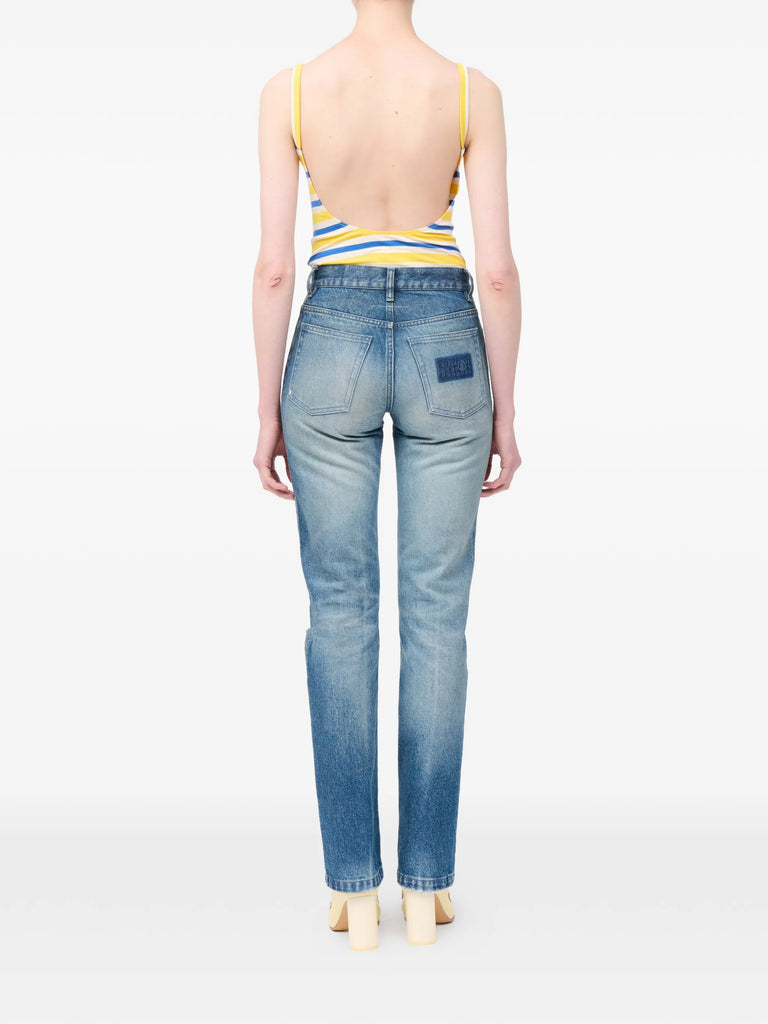 straight leg five-pocket jeans