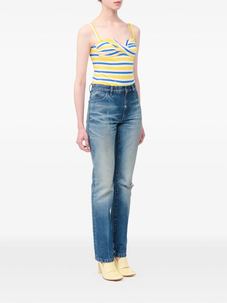 straight leg five-pocket jeans