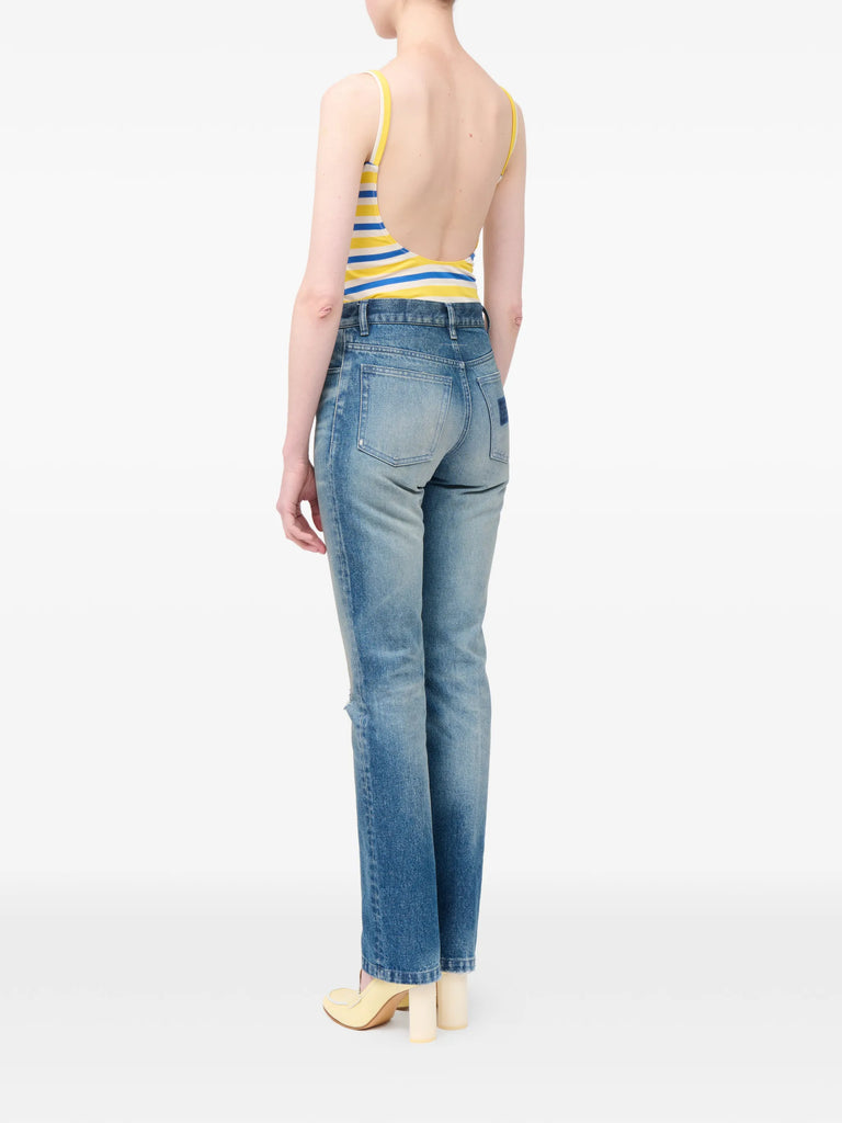 straight leg five-pocket jeans