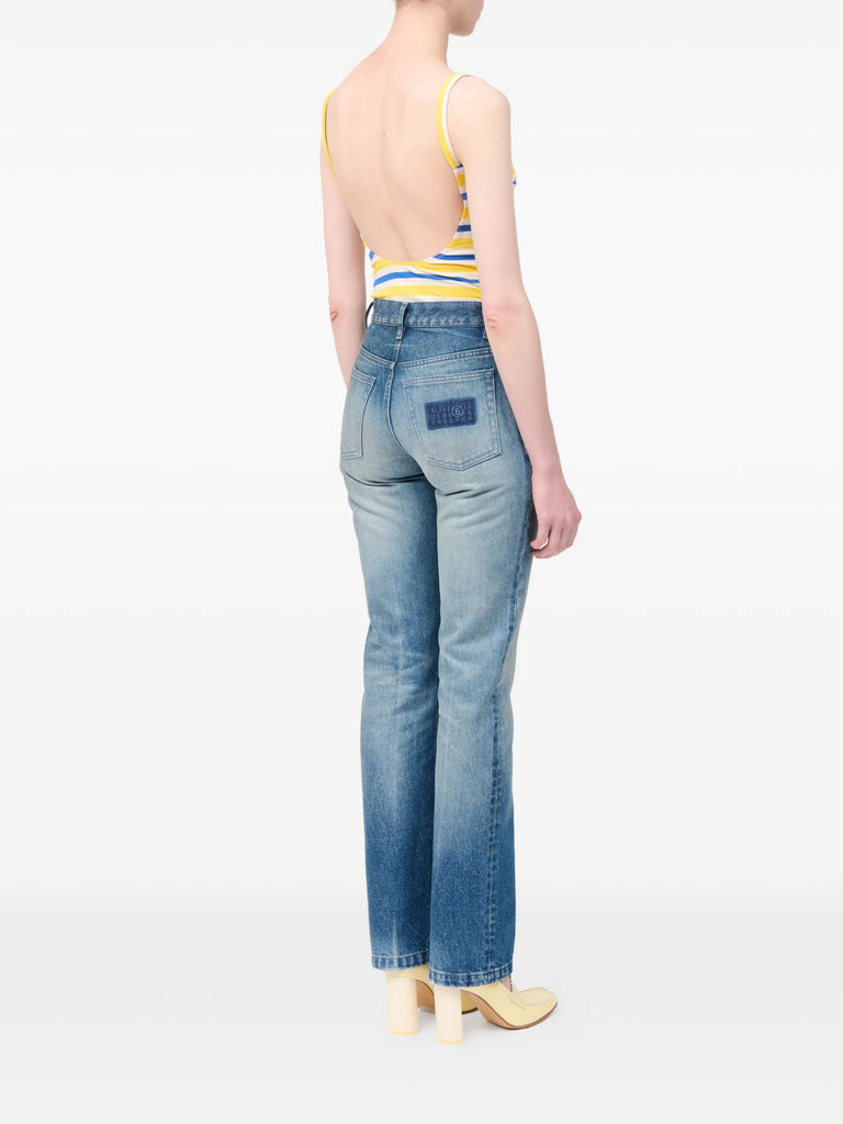straight leg five-pocket jeans