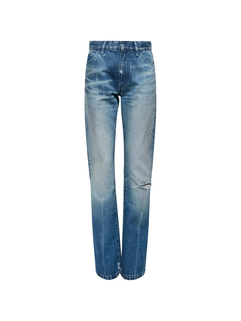 straight leg five-pocket jeans