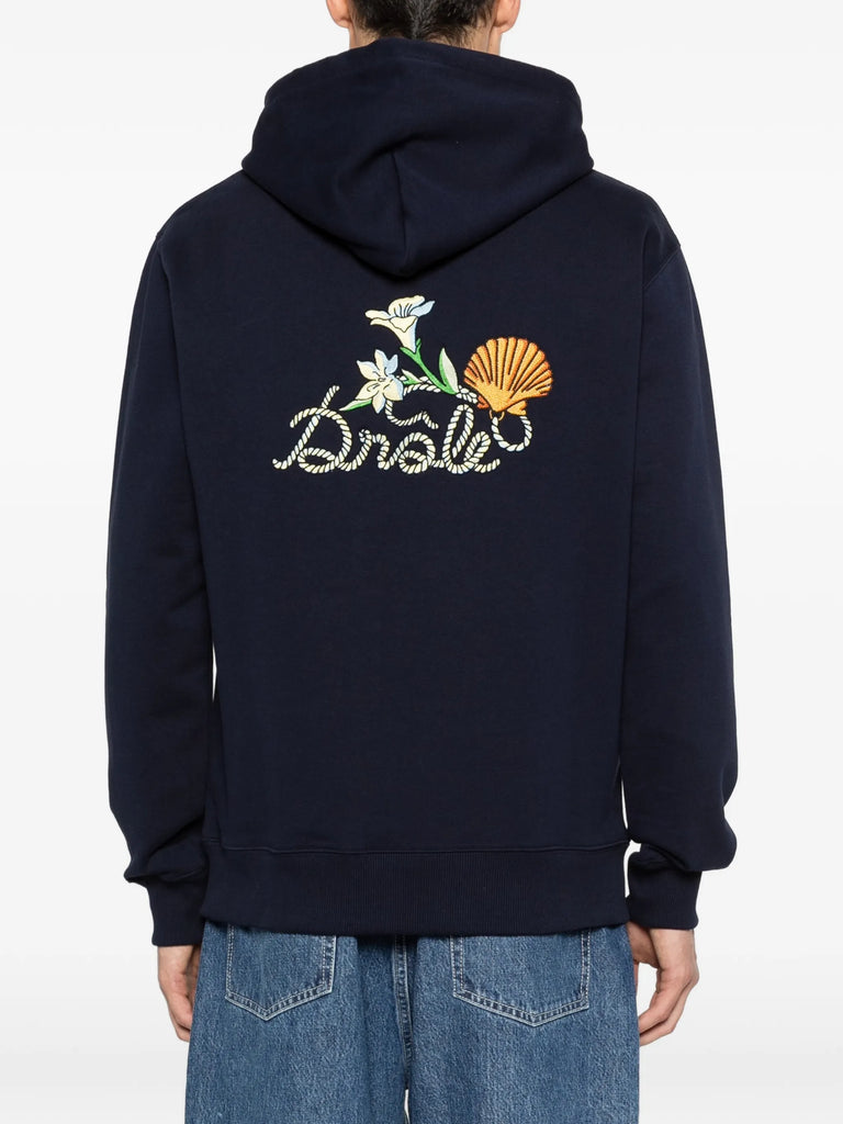 Shell embroidered hoodie