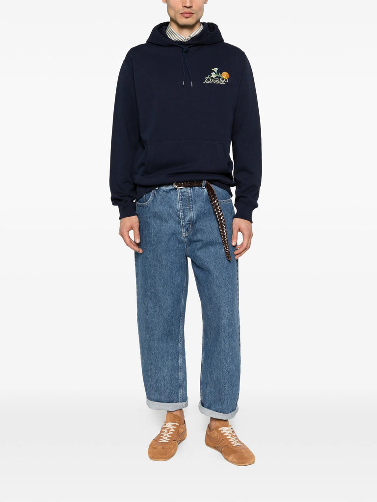 Shell embroidered hoodie