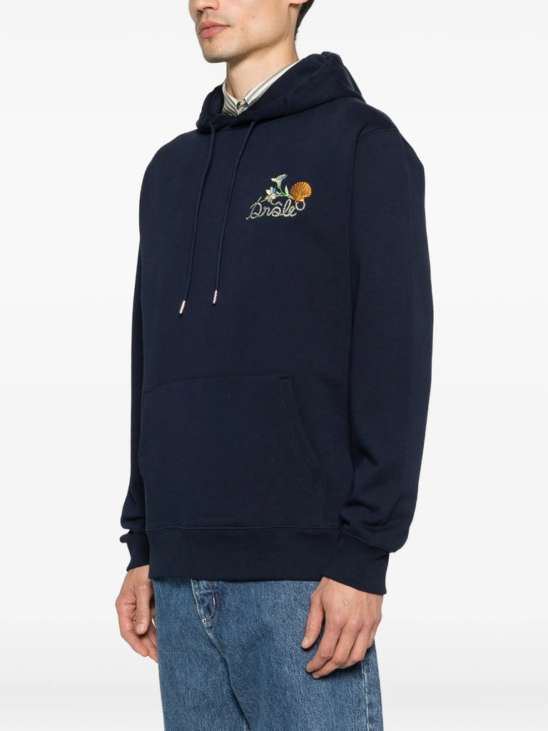 Shell embroidered hoodie