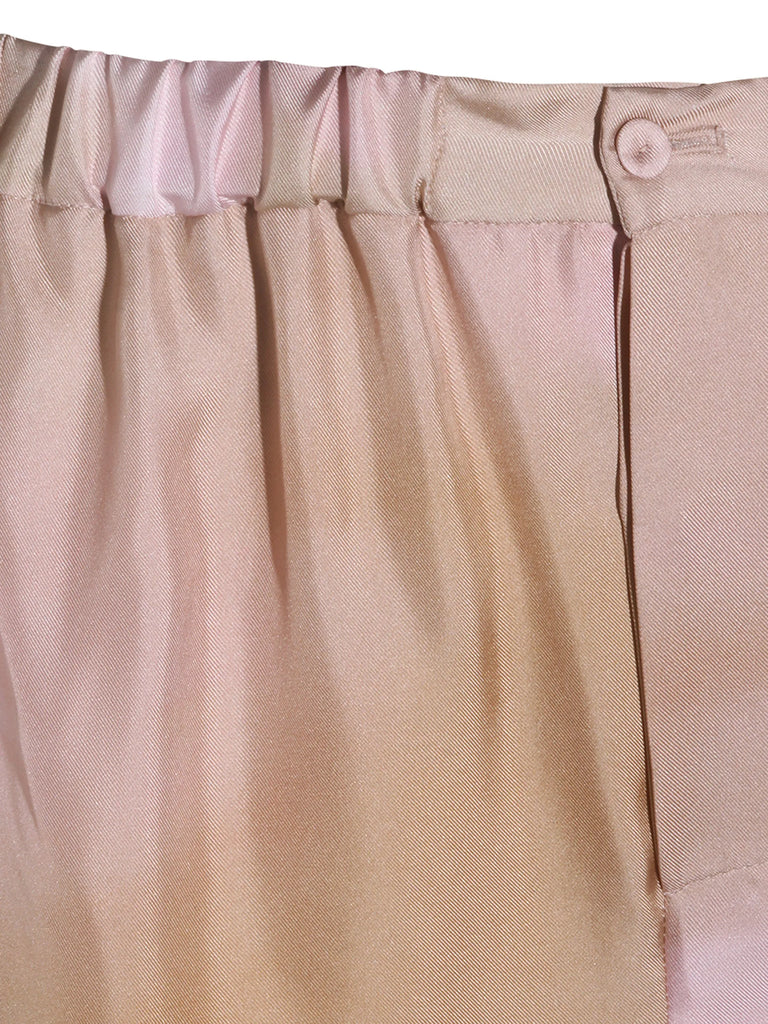 printed elasticated trousers