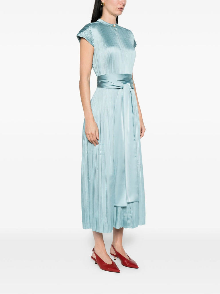Phare pleated belted dress