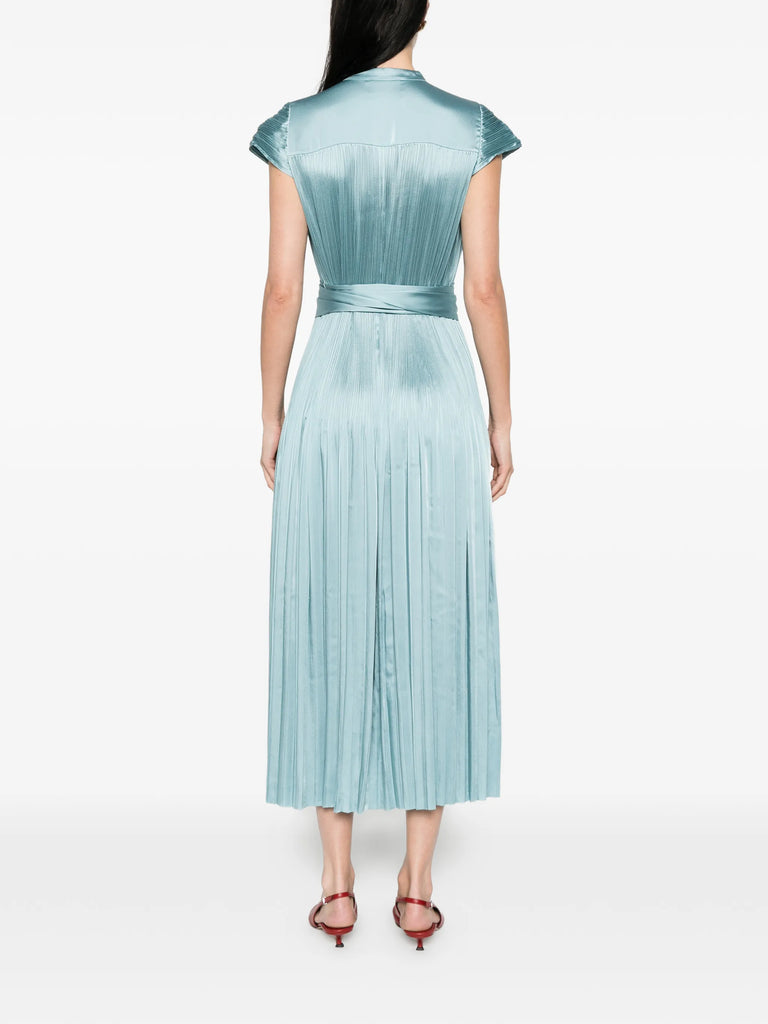 Phare pleated belted dress