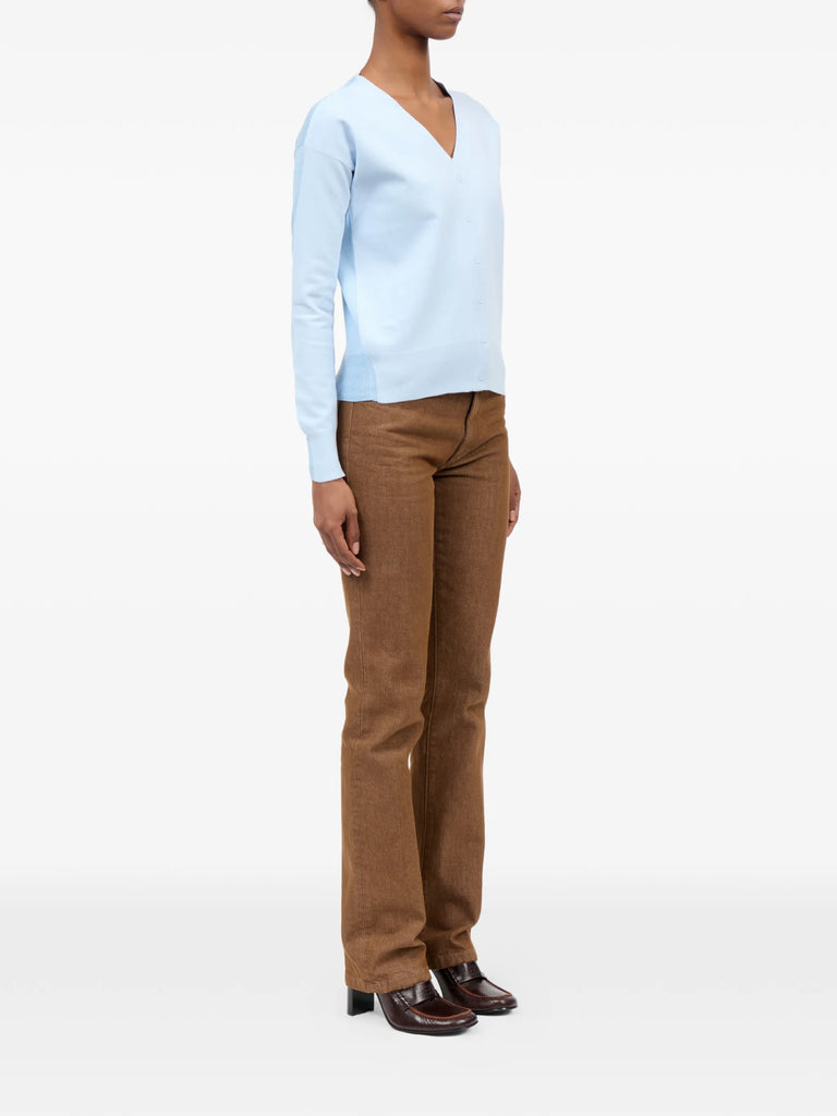 V-neck buttoned cardigan