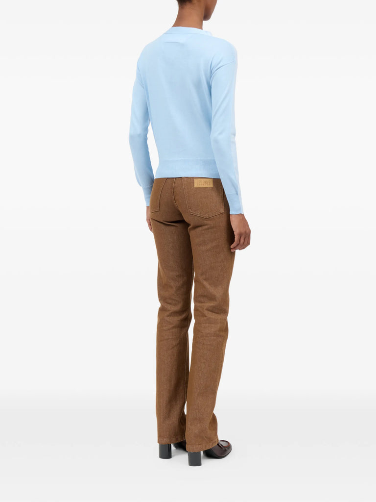 V-neck buttoned cardigan