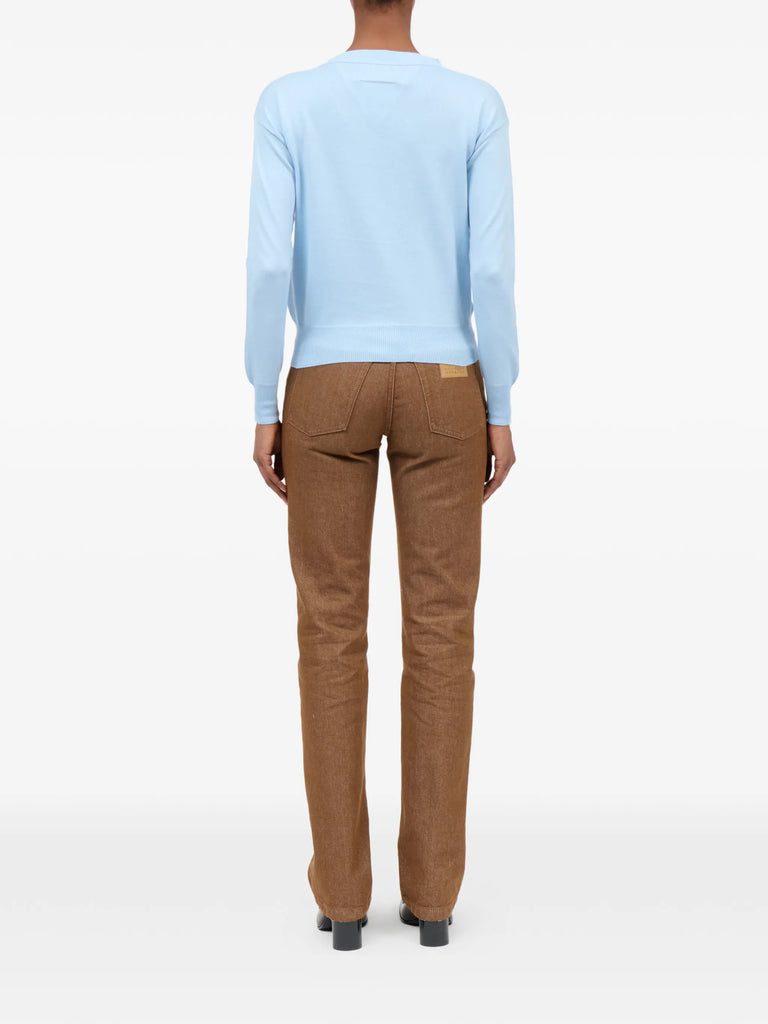 V-neck buttoned cardigan