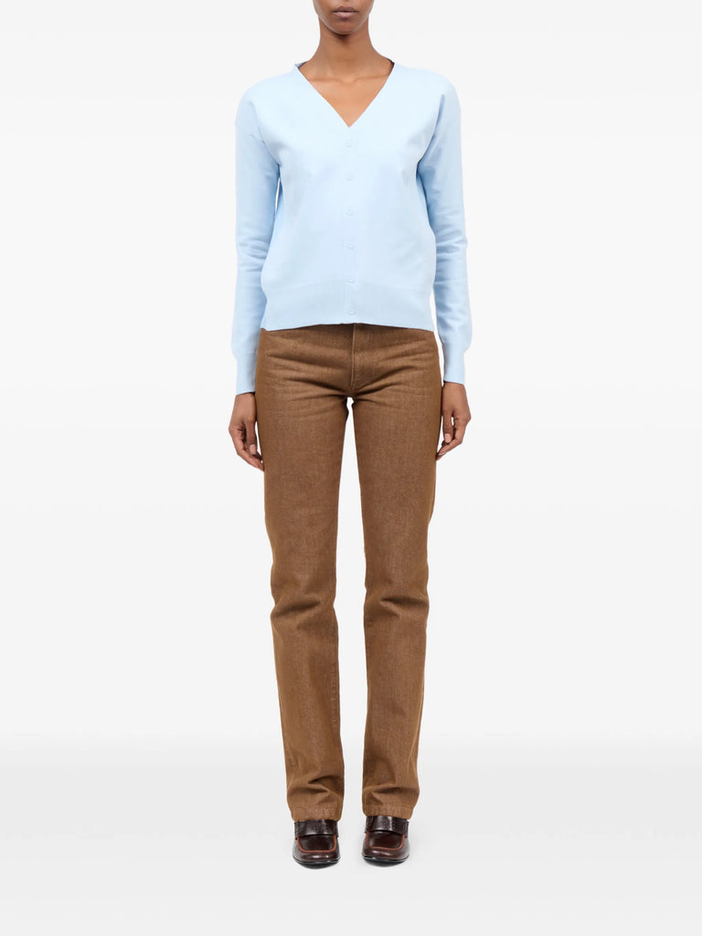 V-neck buttoned cardigan