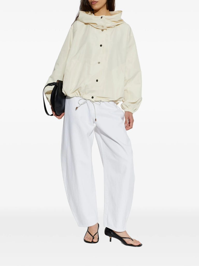 drawstring hooded jacket