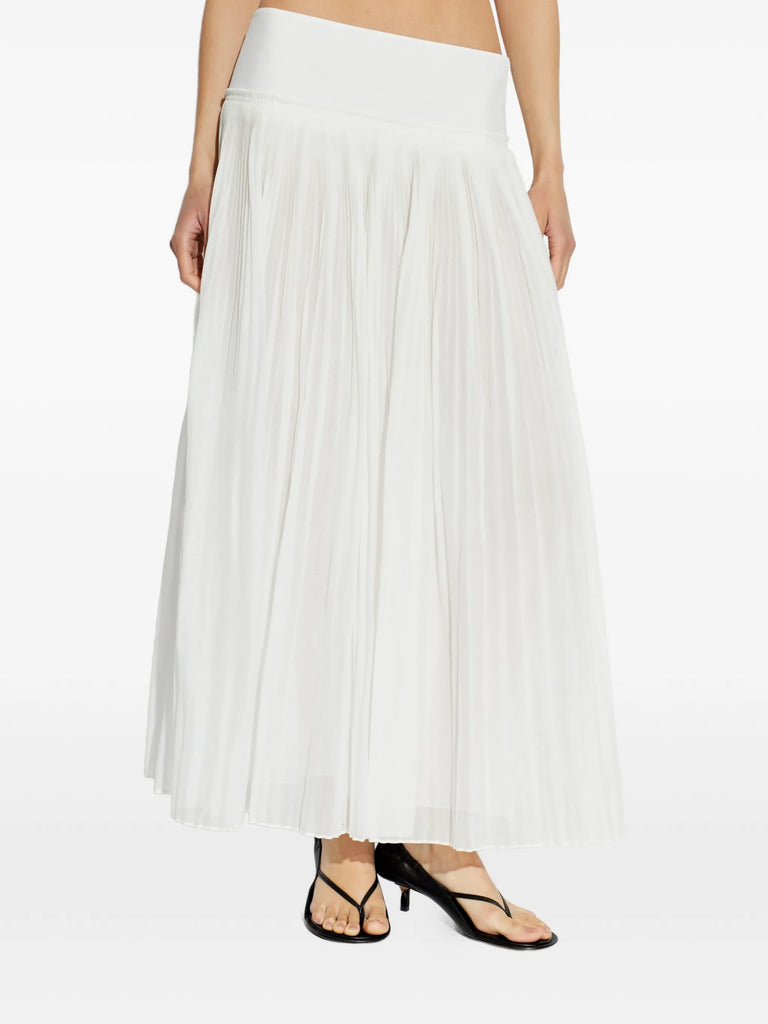 pleated maxi skirt
