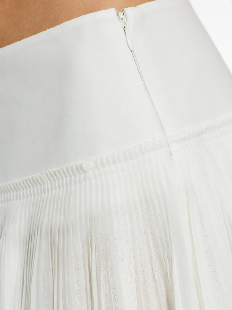 pleated maxi skirt