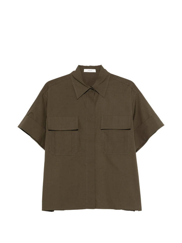 Pocket poplin shirt