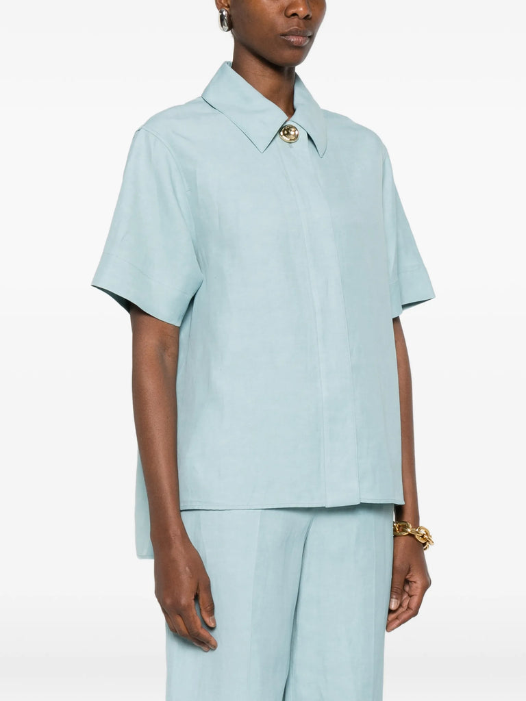 button-detail shirt