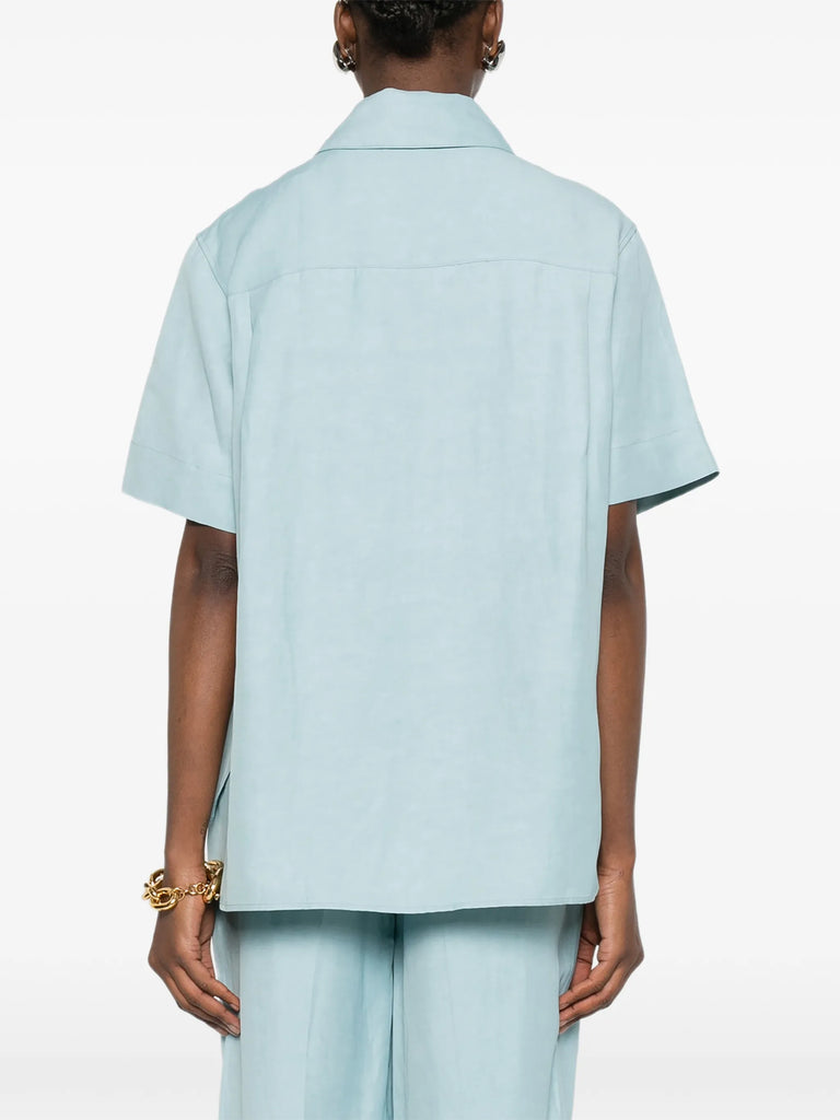 button-detail shirt