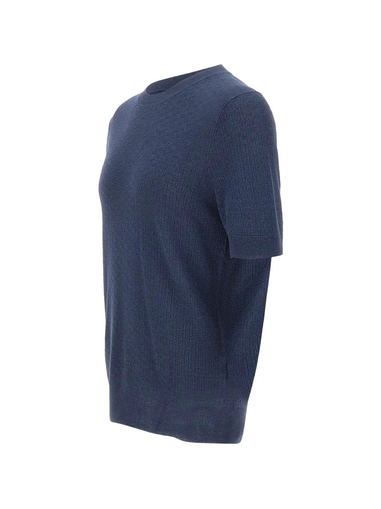 Gran Sasso Woven-Knit Linen T-Shirt