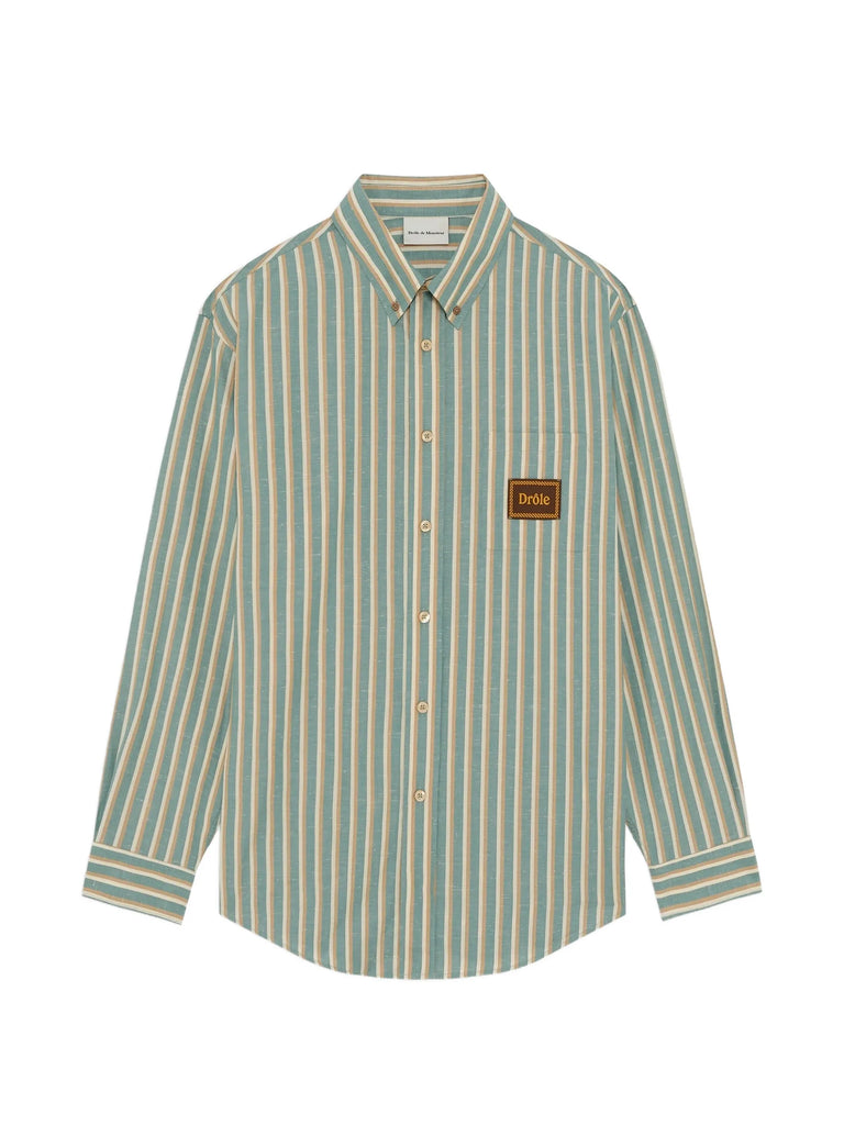striped patch shirt