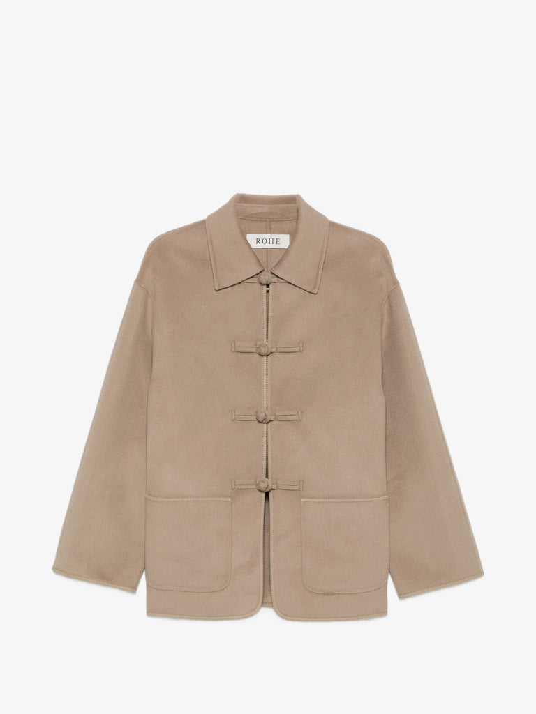 toggle-fastening patch-pocket jacket