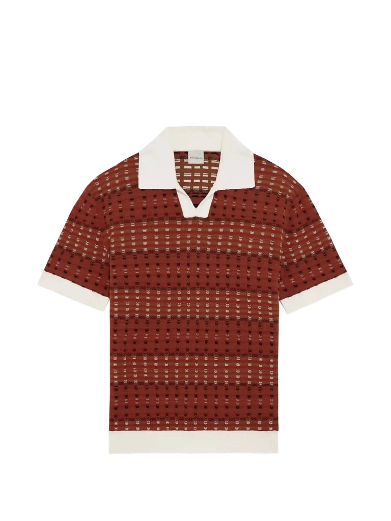 patterned polo shirt