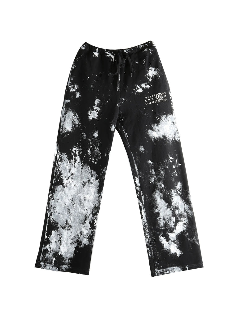 paint-splatter logo-print track pants