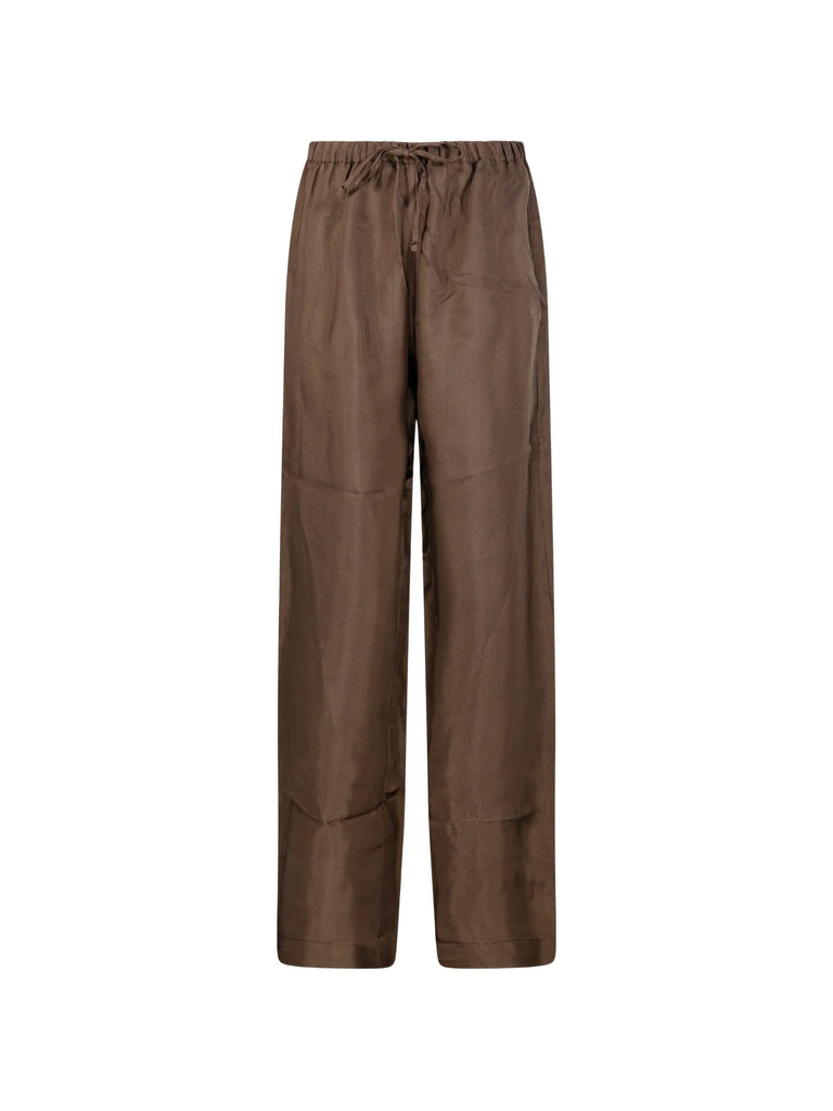mini-check drawstring trousers