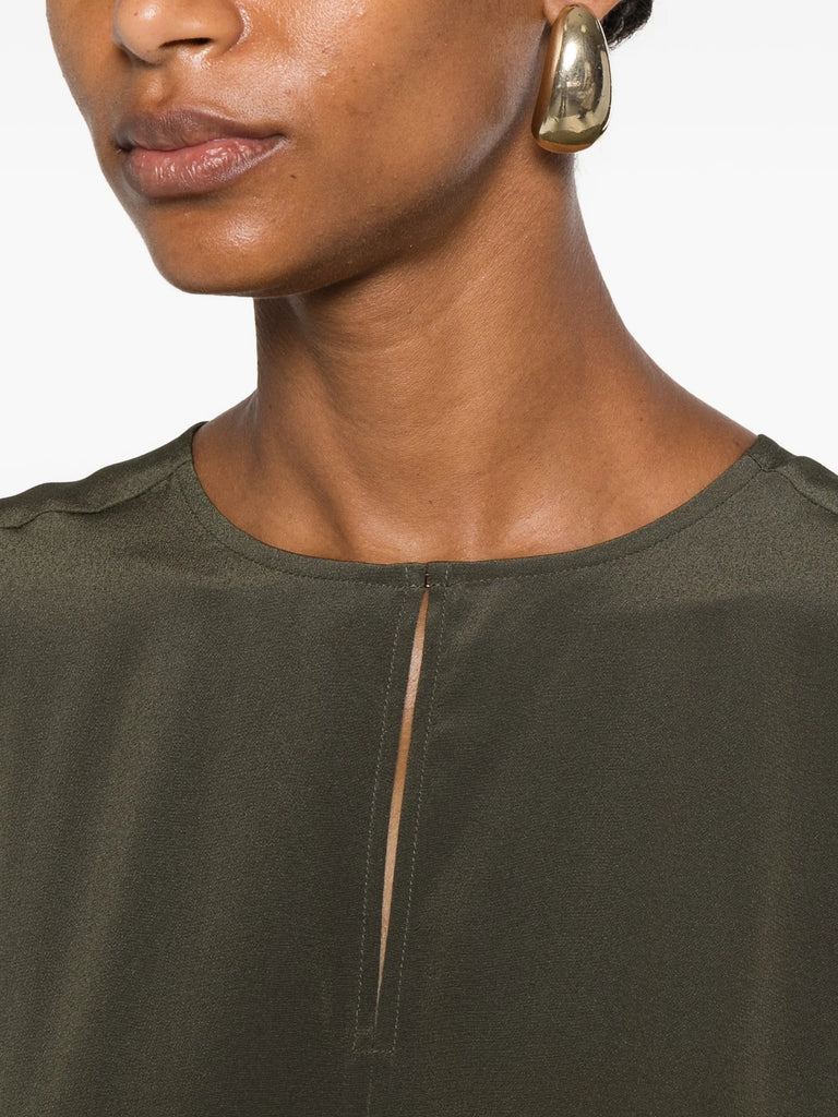 Silsila gathered waistline split dress