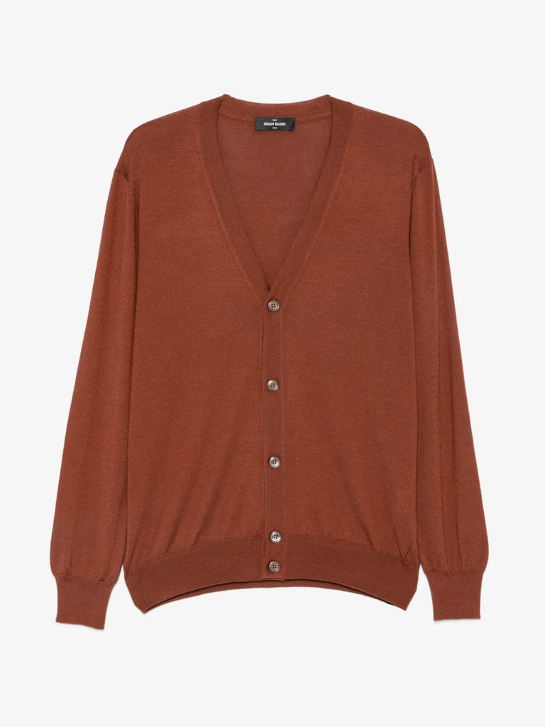 v-neck buttoned cardigan